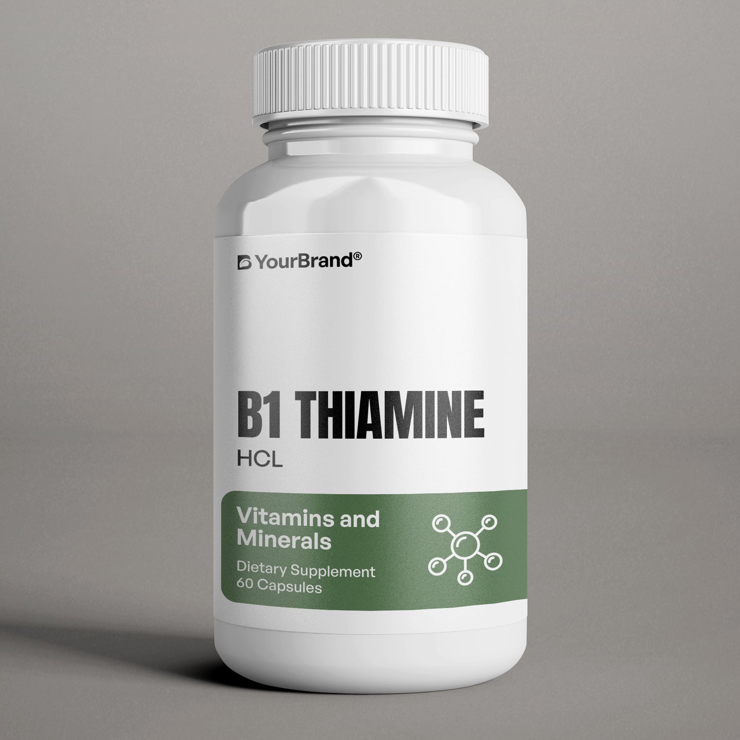 Private Label Vitamin B1 (Thiamine HCL) for energy, nerve health, and cellular support